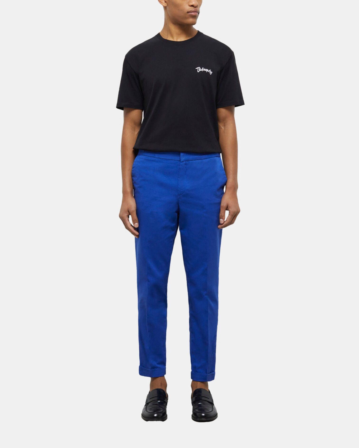 Blaue Hose aus Baumwolle, BLUE, hi-res image number null