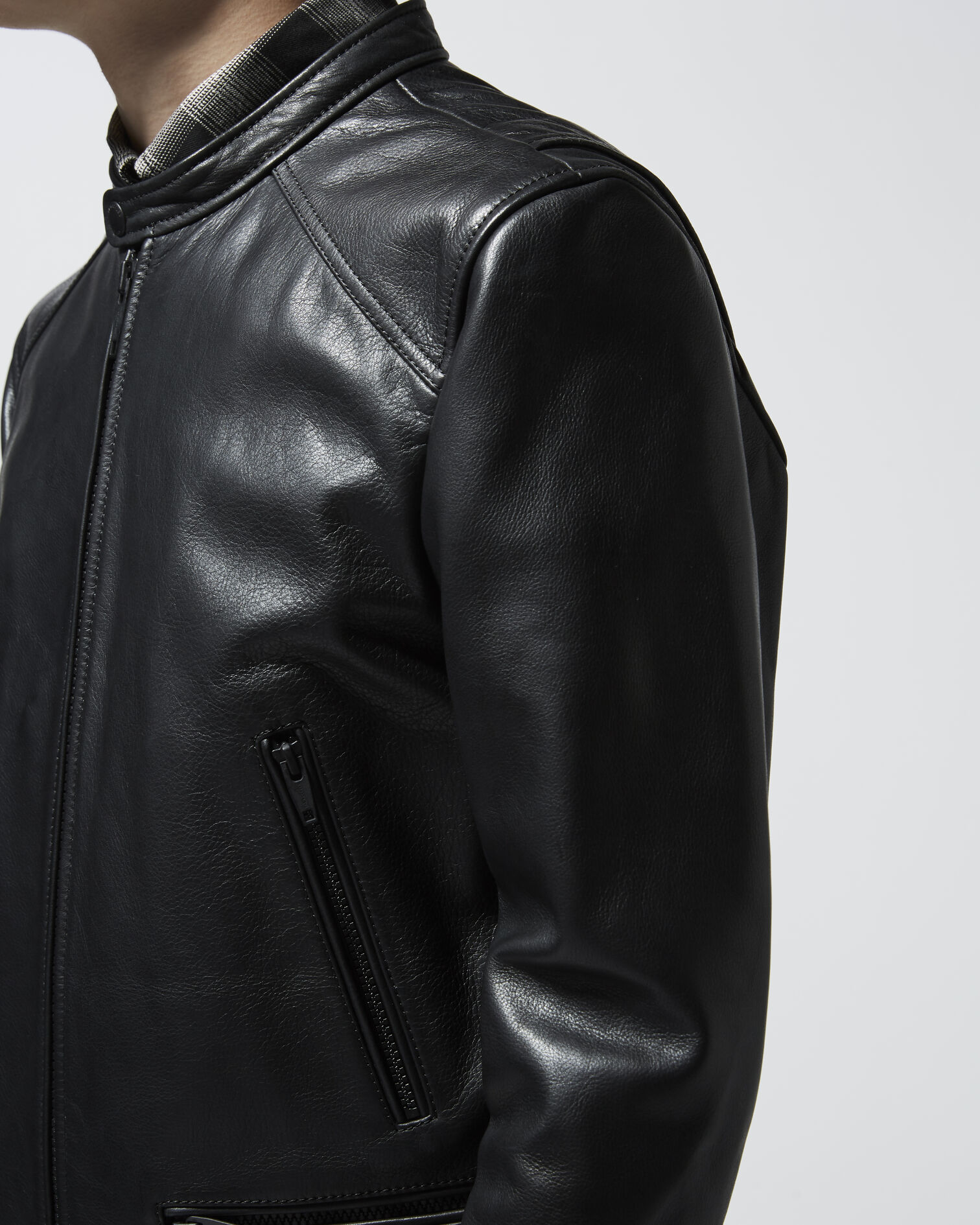 Leather jacket, BLACK, hi-res image number null