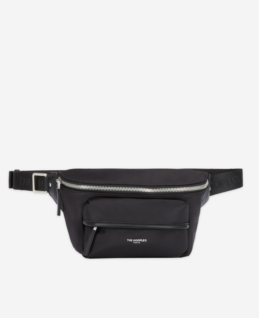 black nylon fanny pack