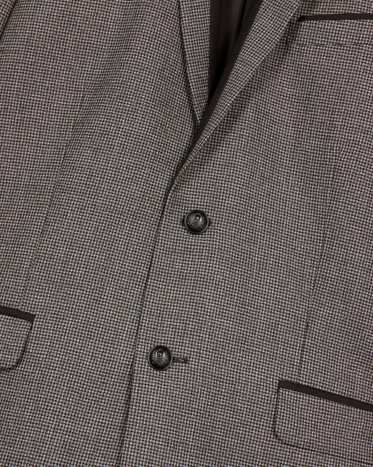 The Kooples HOMME BLACK GREY veste de costume pied de poule noir et blanc