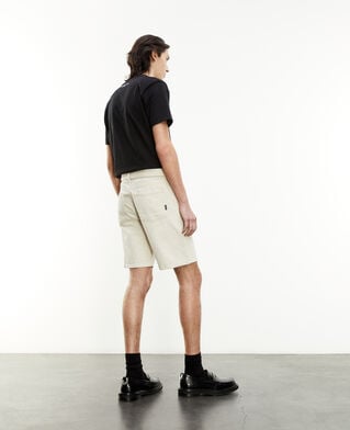 The Kooples H NATURAL off-white denim shorts with pockets