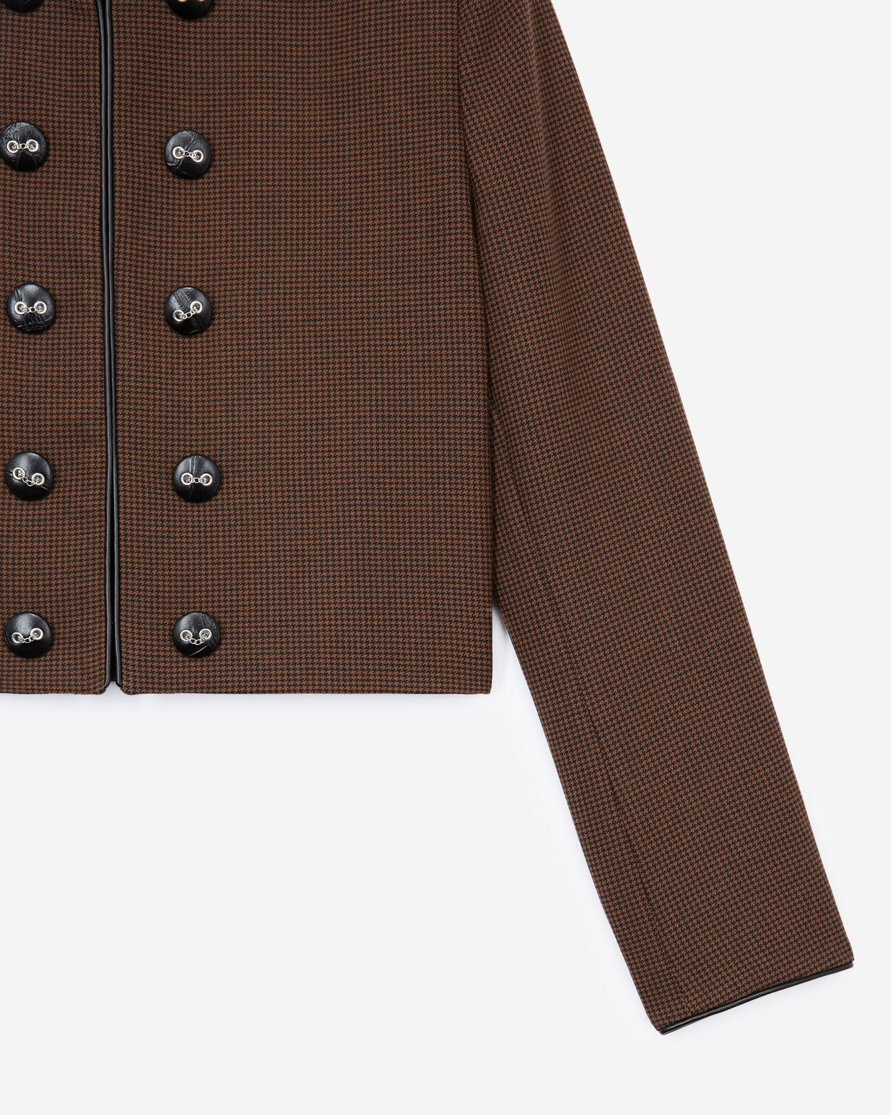 The Kooples FEMME BROWN veste fluide marron style officier