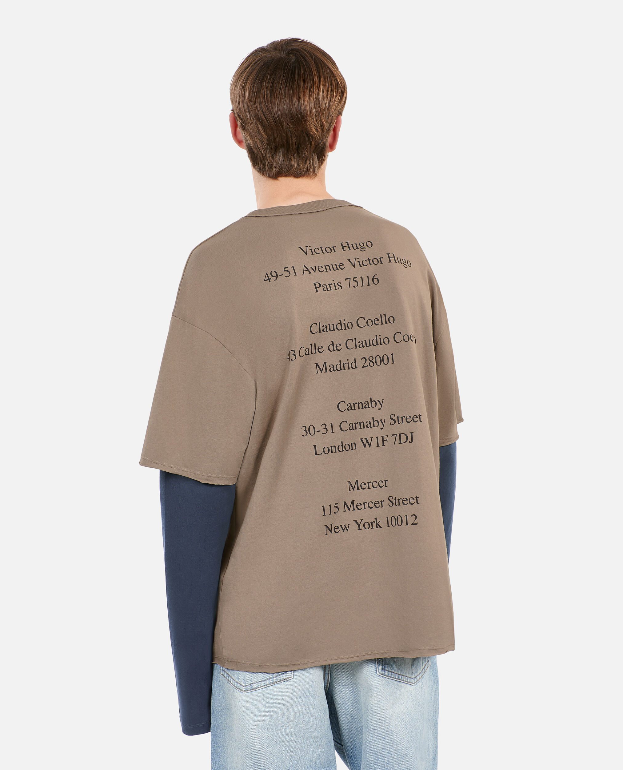 Langärmeliges, khakifarbenes T-Shirt, BEIGE KAKI, hi-res image number null