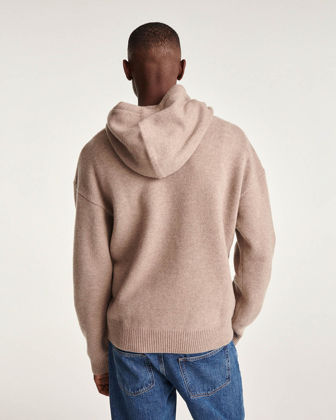 The Kooples HOMME BEIGE pull capuche laine beige ample