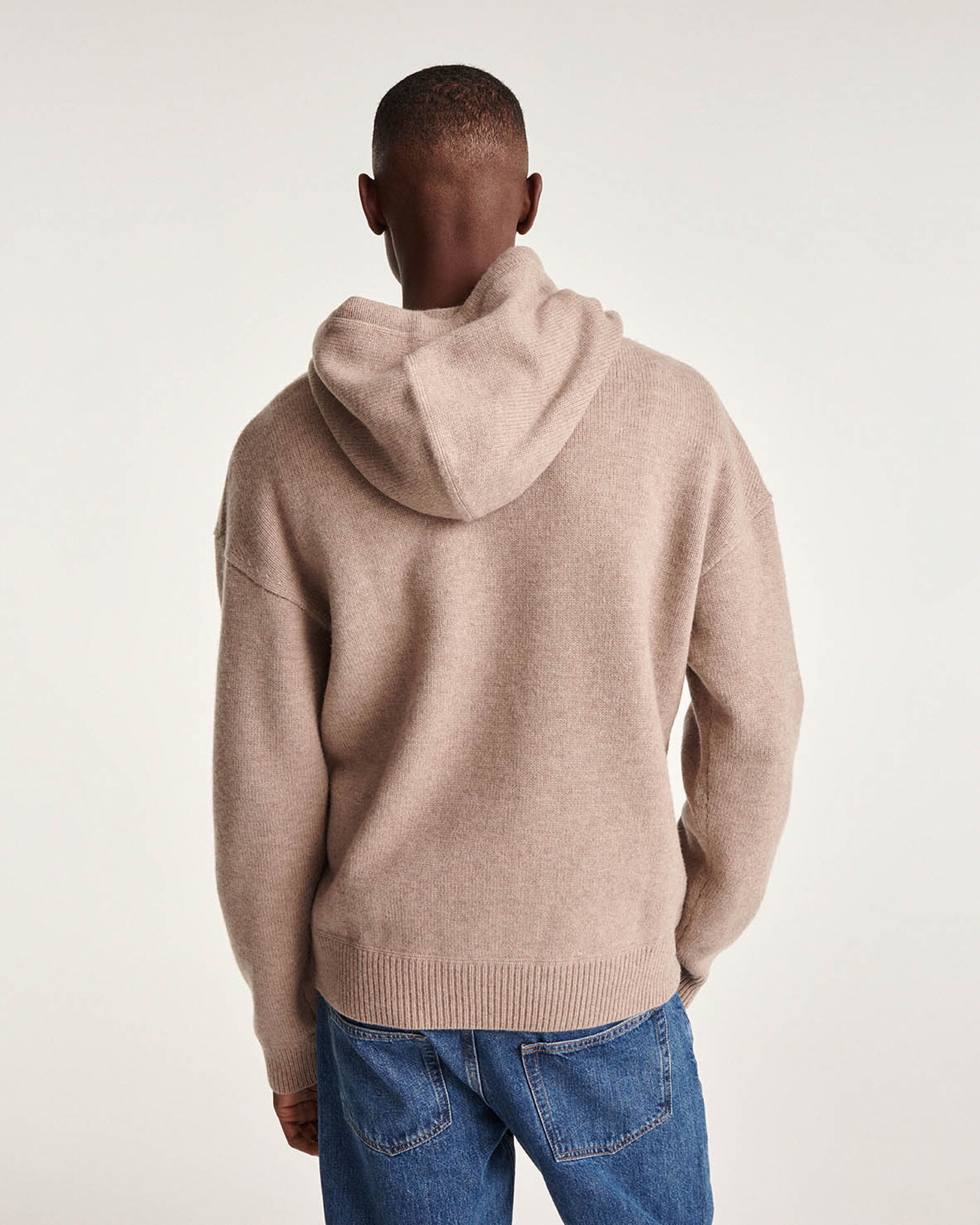 Pull capuche laine beige ample, BEIGE, hi-res image number null