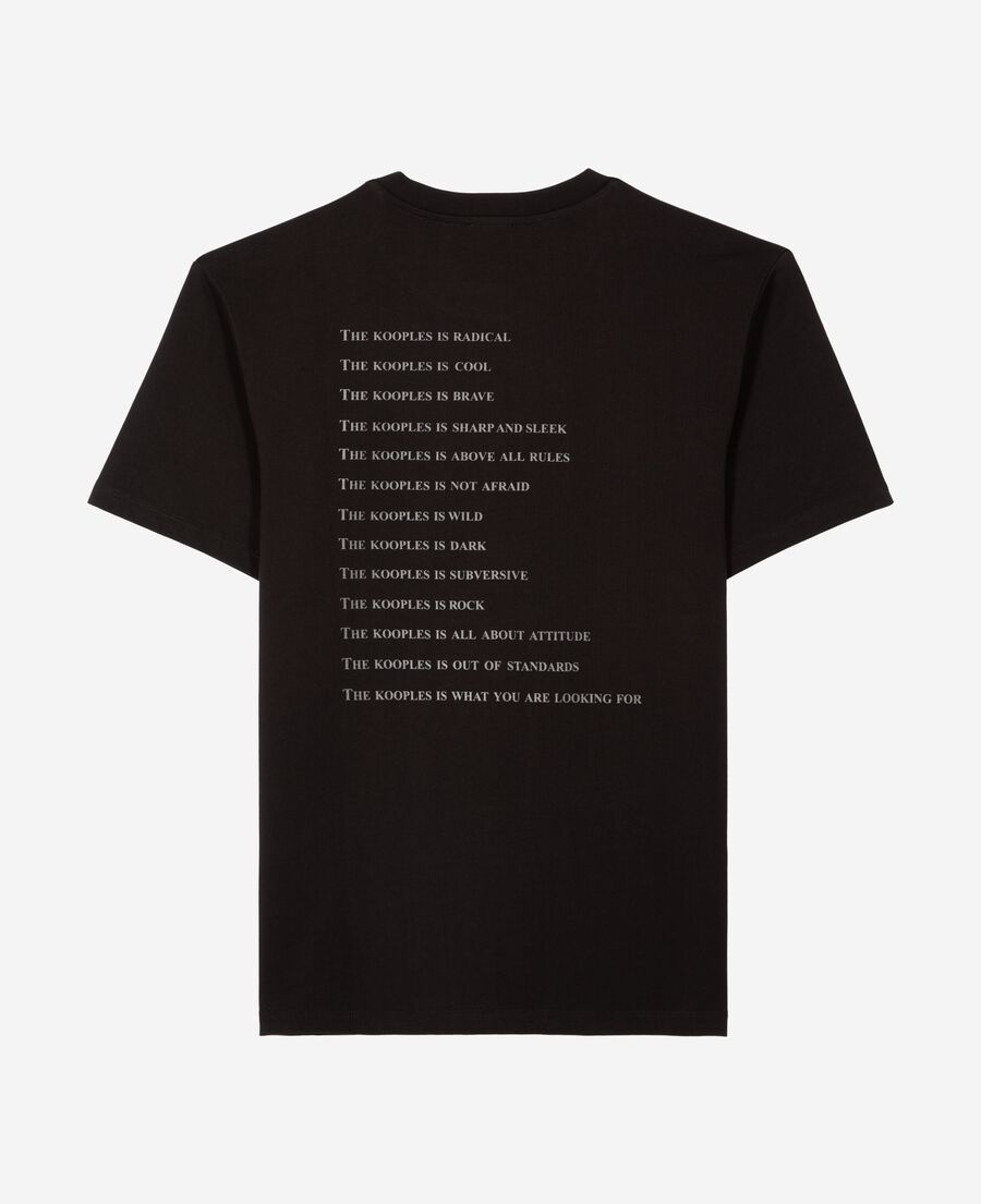 The Kooples HOMME BLACK t-shirt what is m&eacute;tallique noir