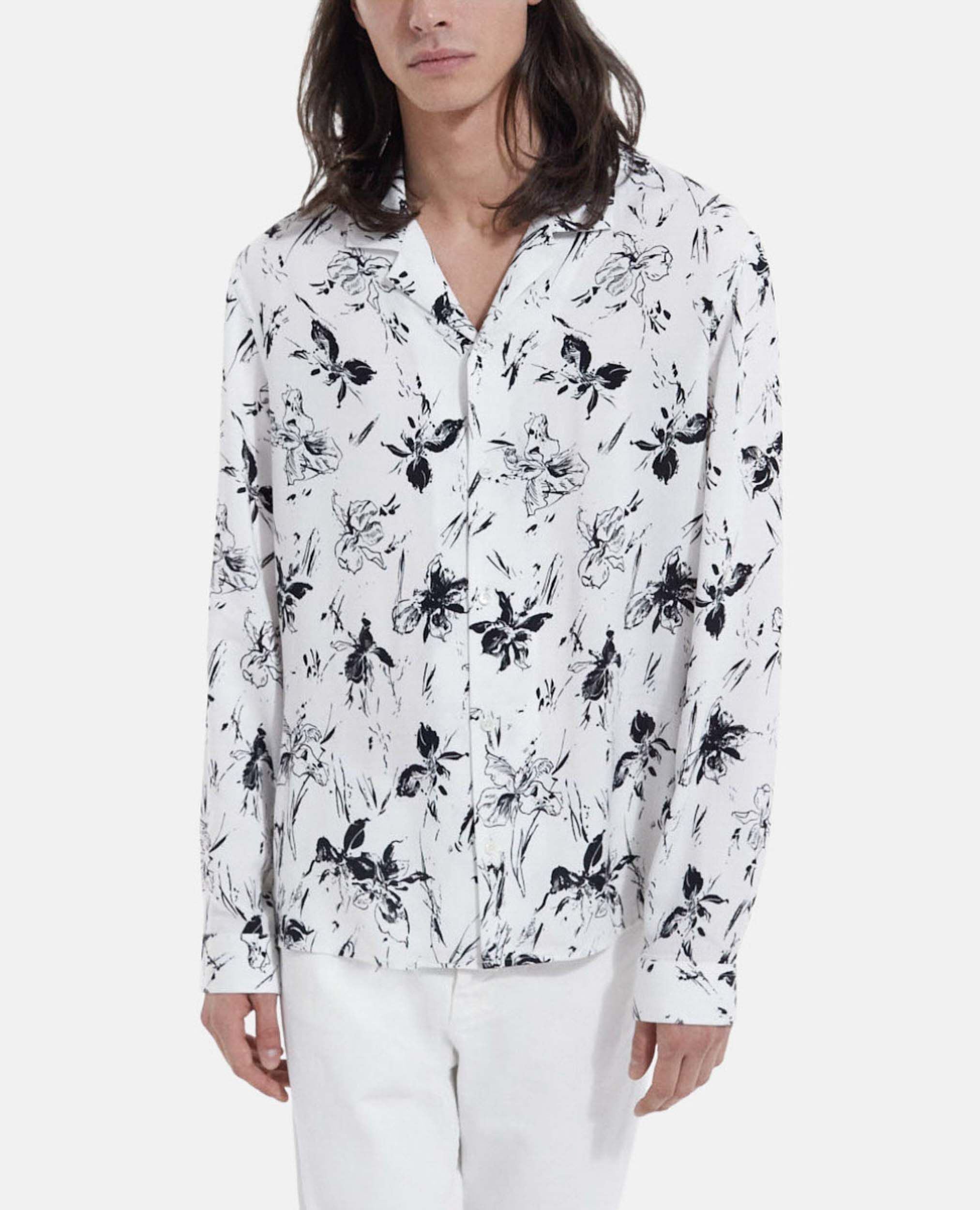 Chemise homme hot sale blanche et noir