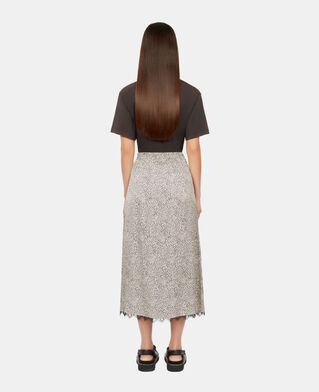 The Kooples F BLACK WHITE long printed skirt