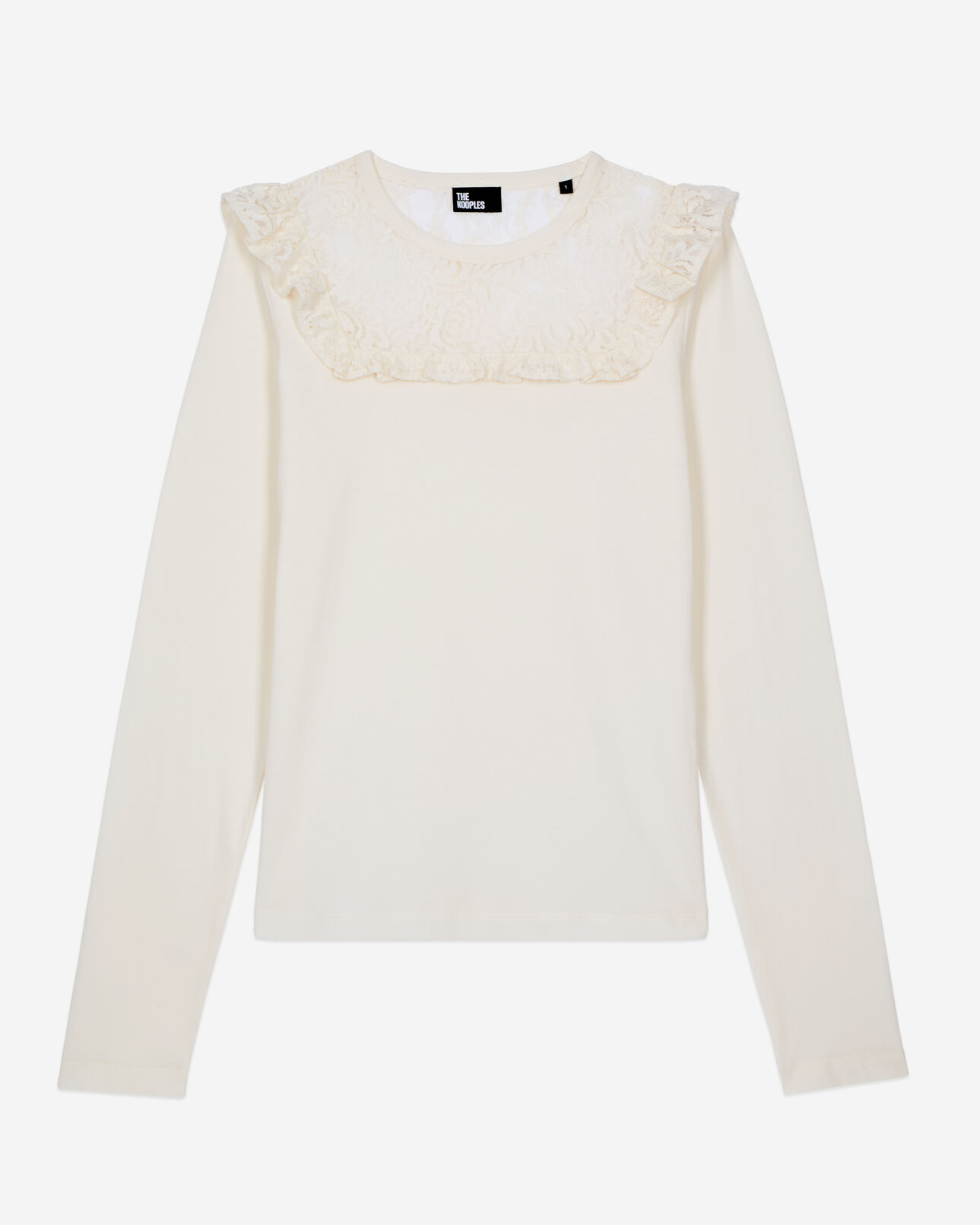 The Kooples FEMME WHITE t-shirt manches longues blanc