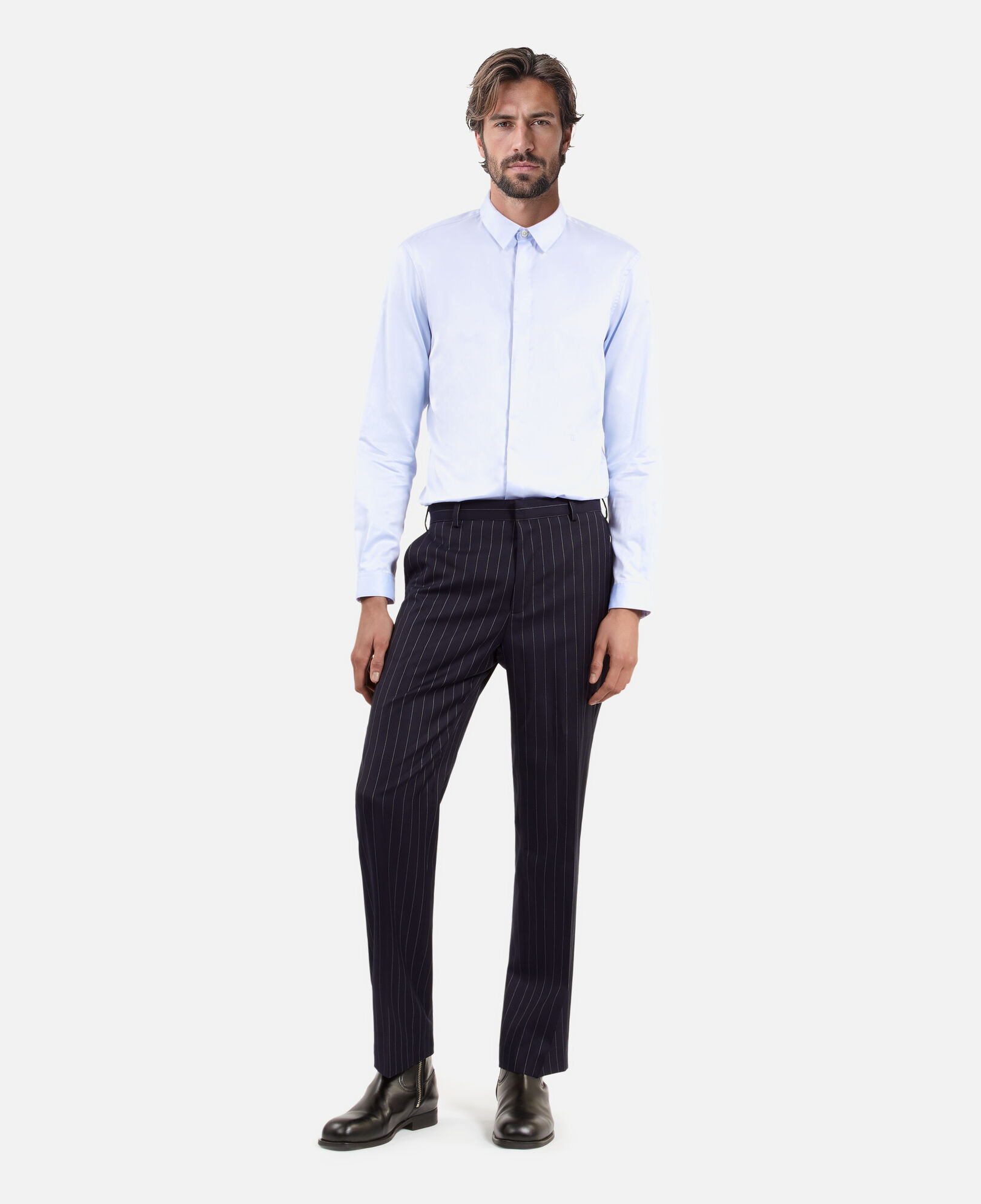 The Kooples HERREN DARK NAVY blaue anzughose mit streifen