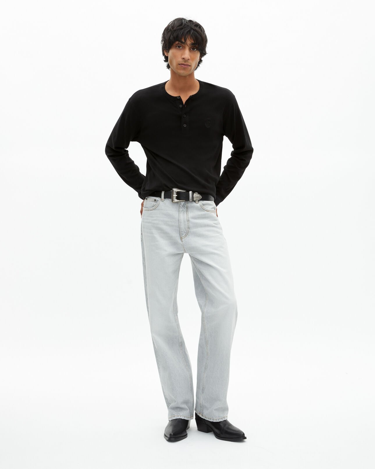 The Kooples HOMME GREY jean droit gris clair