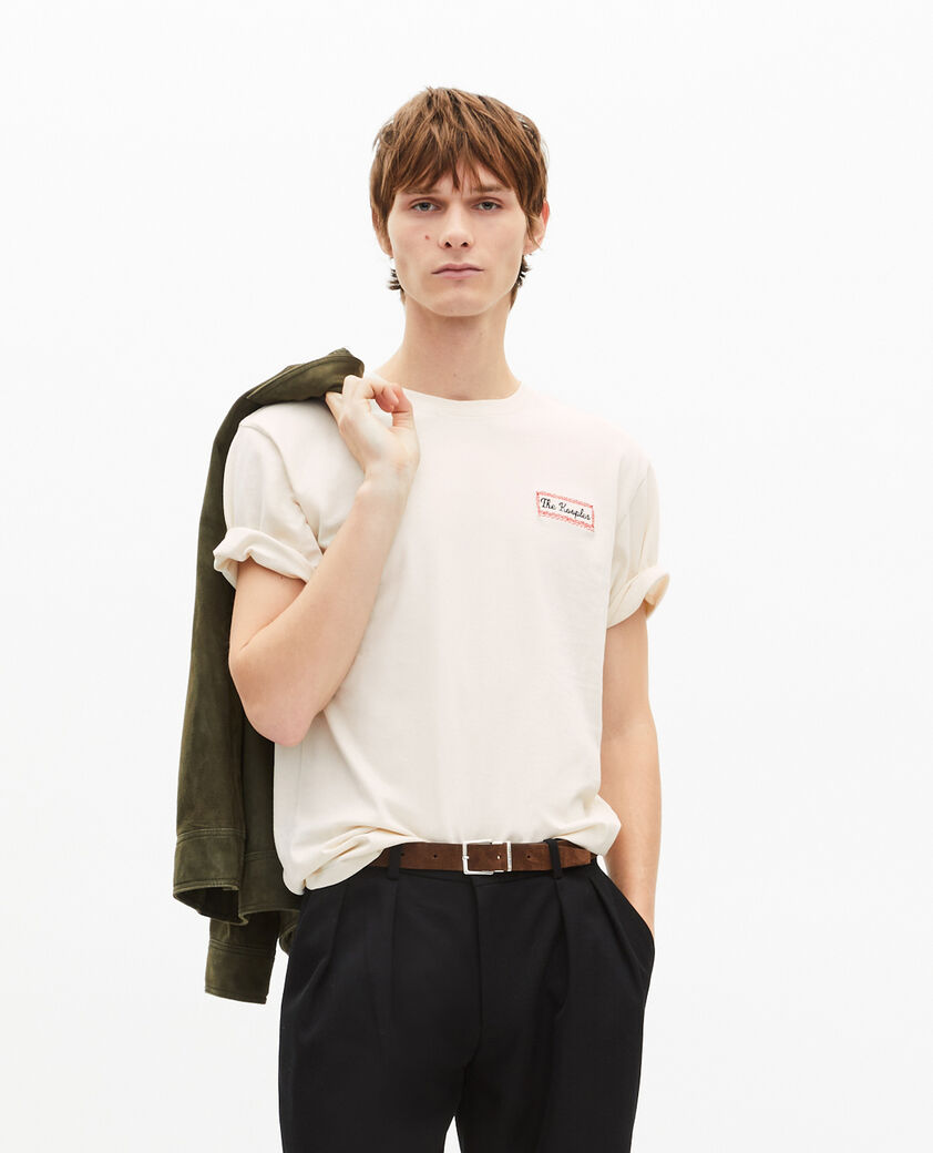 The Kooples HOMME CHOCOLATE ceinture en suède marron