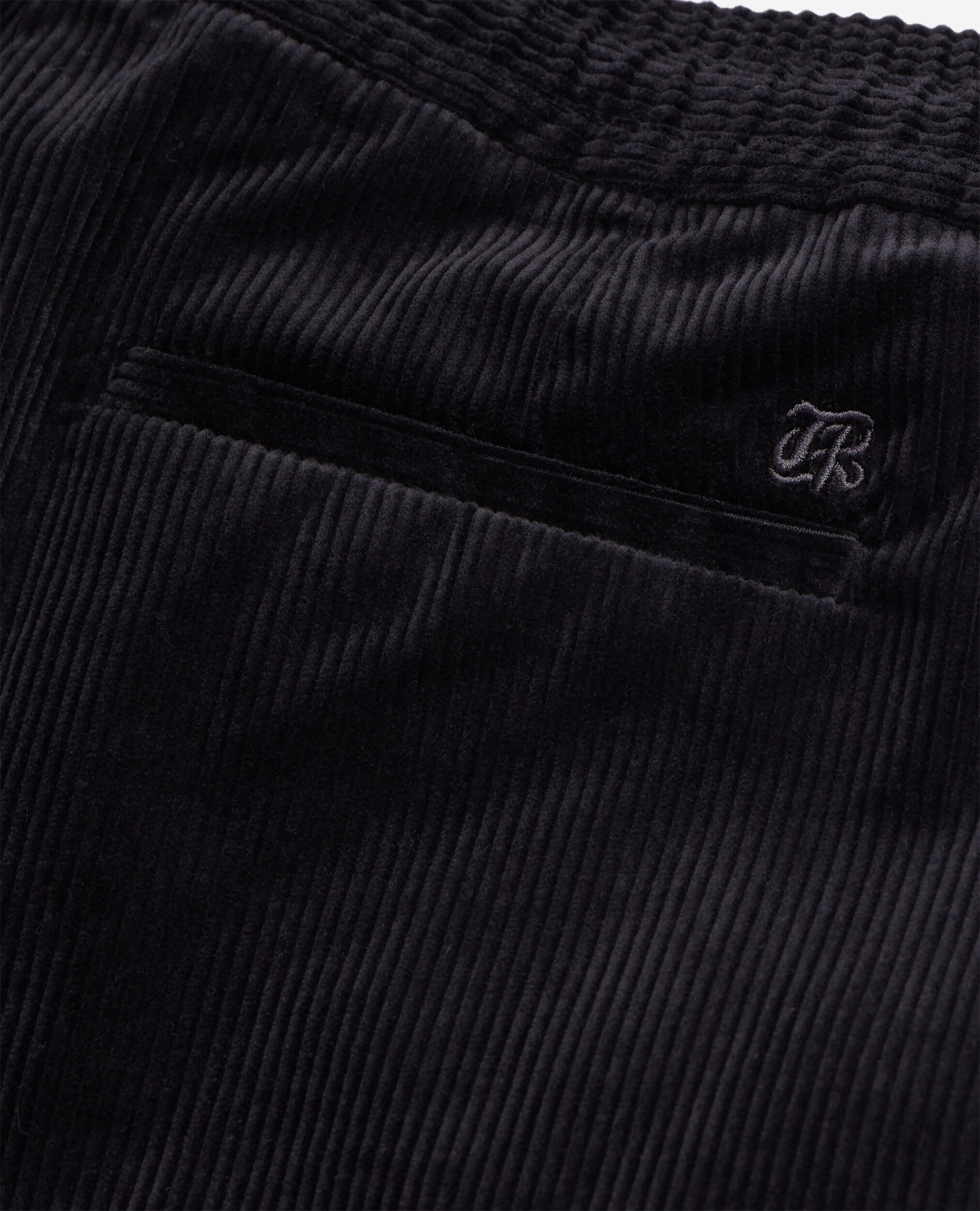 Men's black shop corduroy trousers