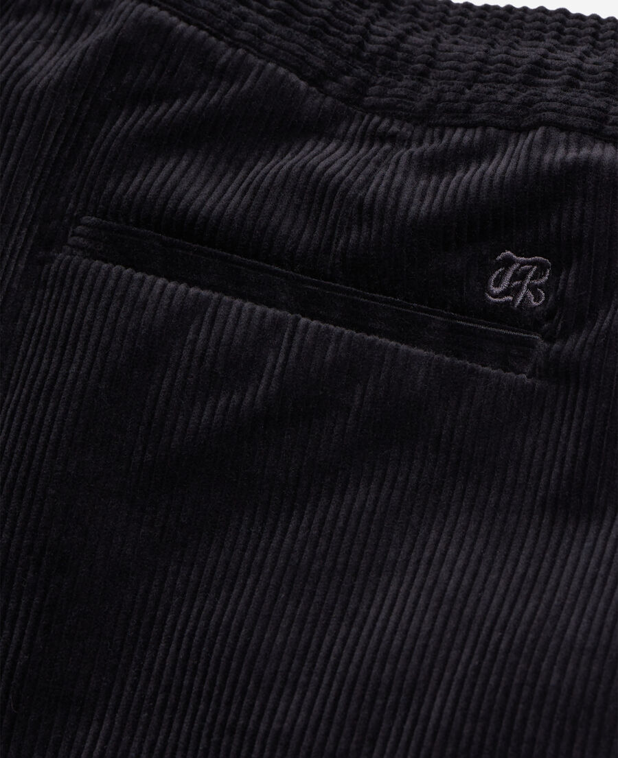 black corduroy trousers
