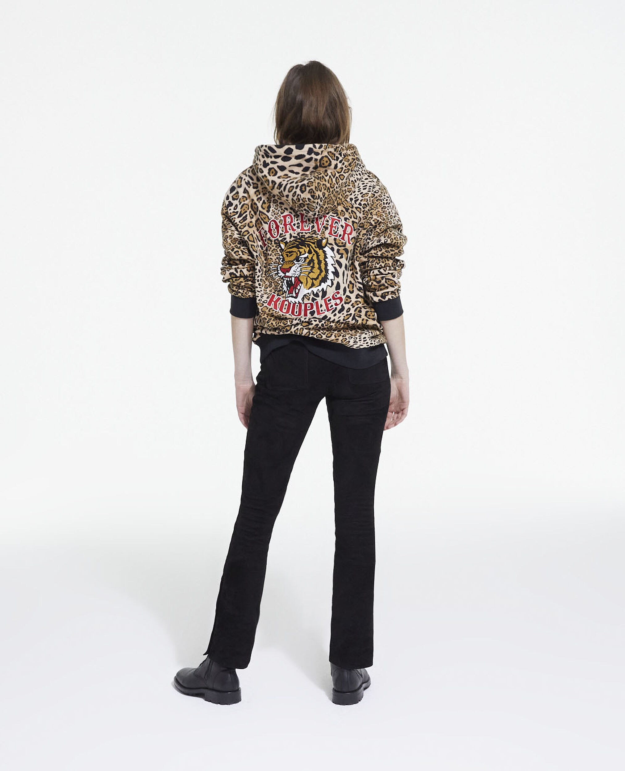 Cotton sweatshirt with leopard print, LEOPARD, hi-res image number null