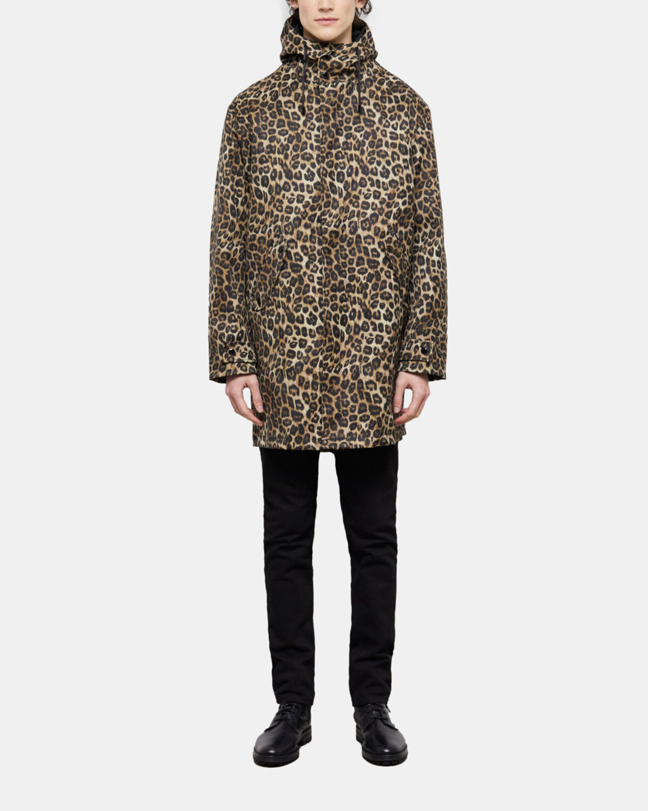 The Kooples MIXTE LEOPARD parka longue capuche léopard