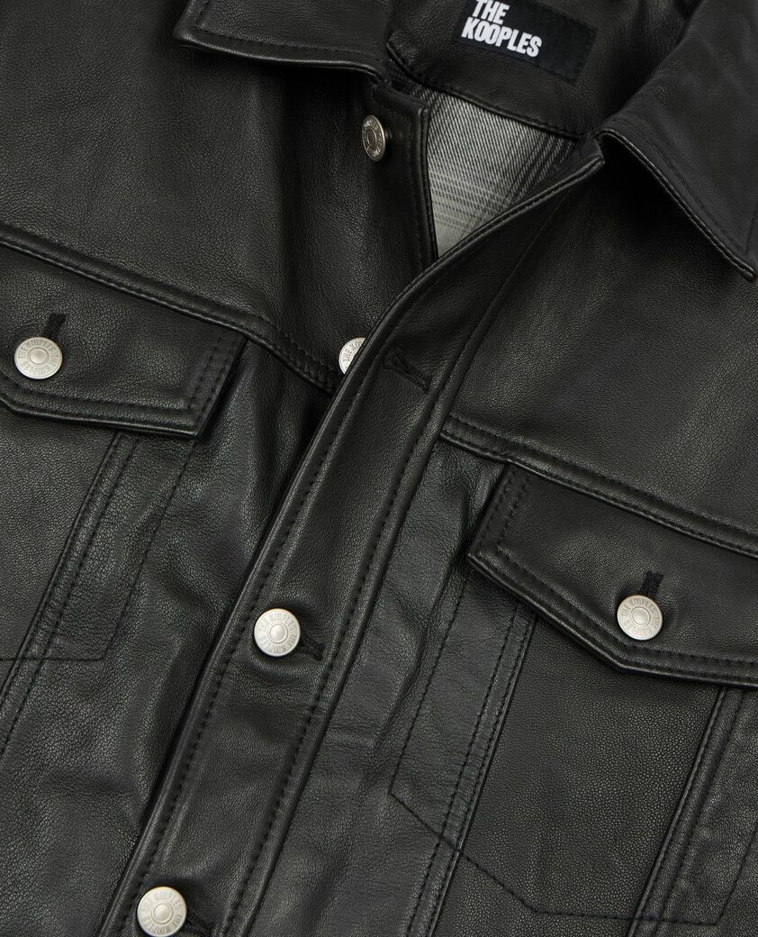 The Kooples HERREN BLACK schwarze lederjacke