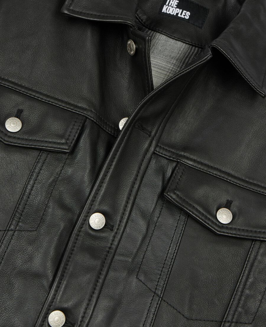 The Kooples HERREN BLACK schwarze lederjacke