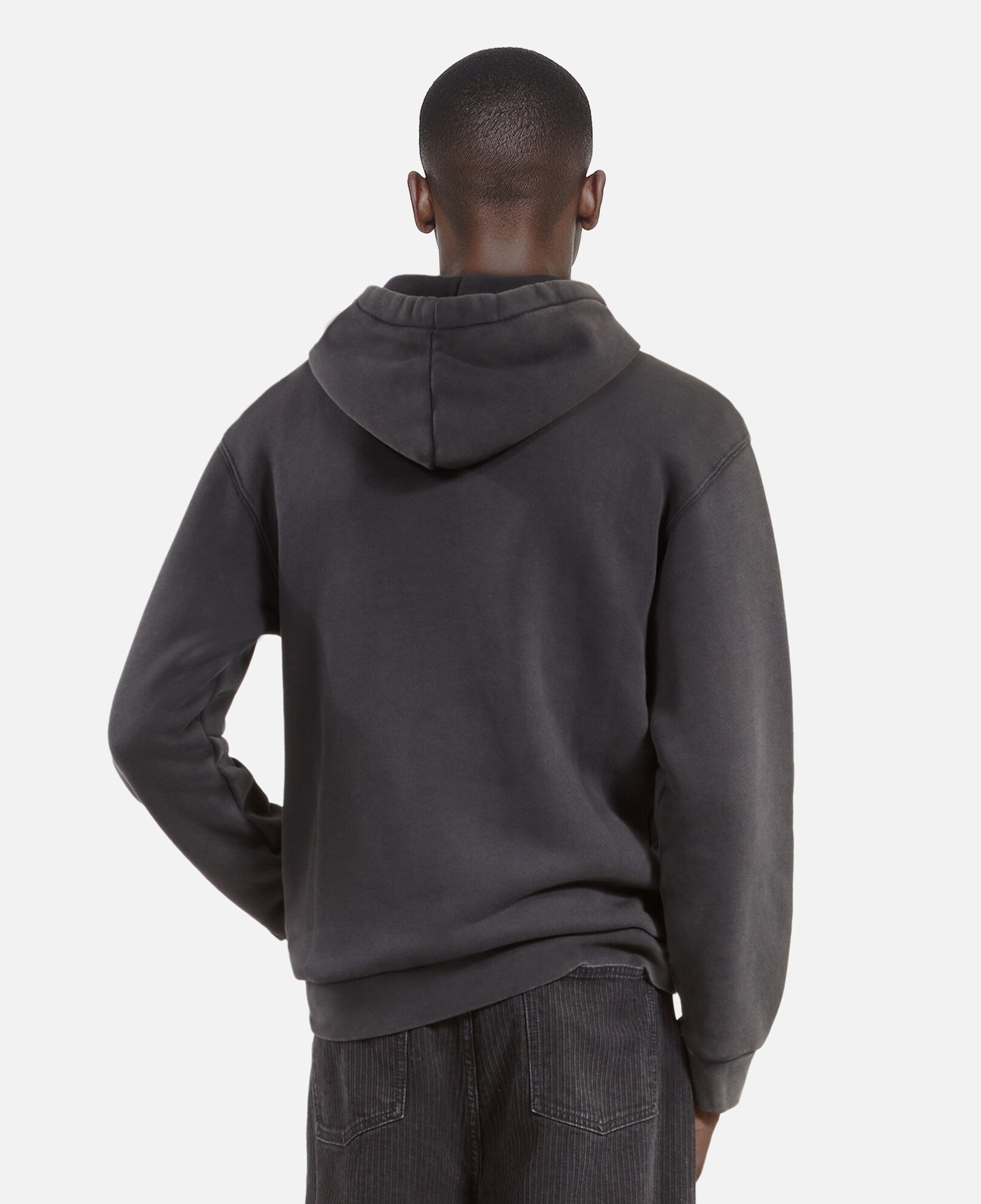 The Kooples HOMME BLACK WASHED sweatshirt logo à capuche noir