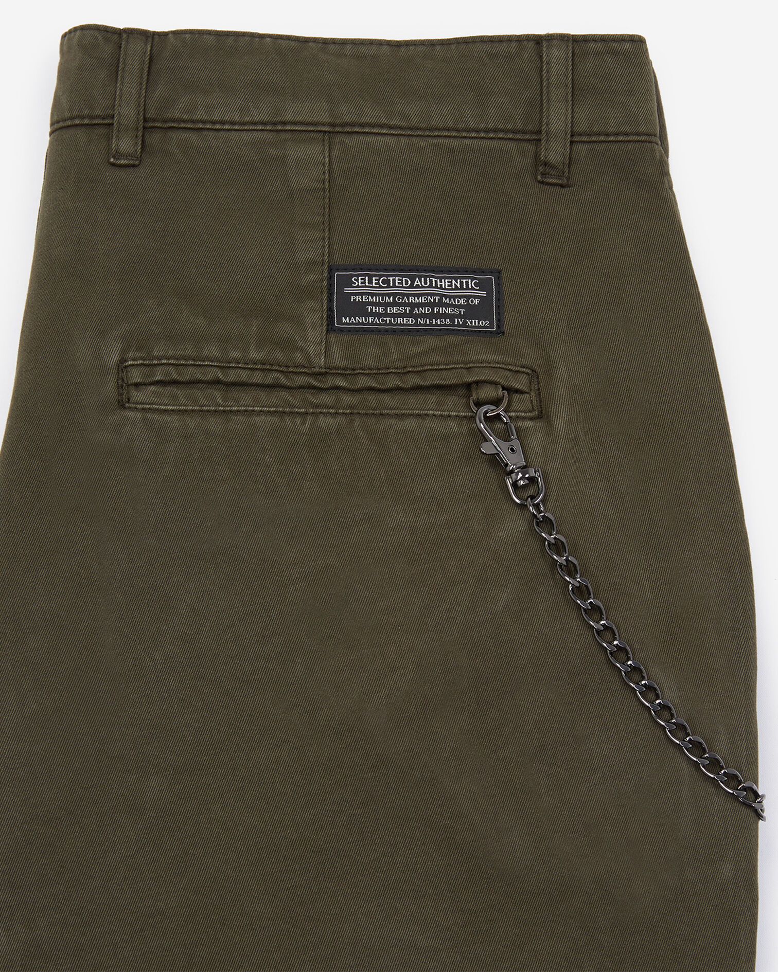 Khaki cotton ripped chinos, KAKI, hi-res image number null
