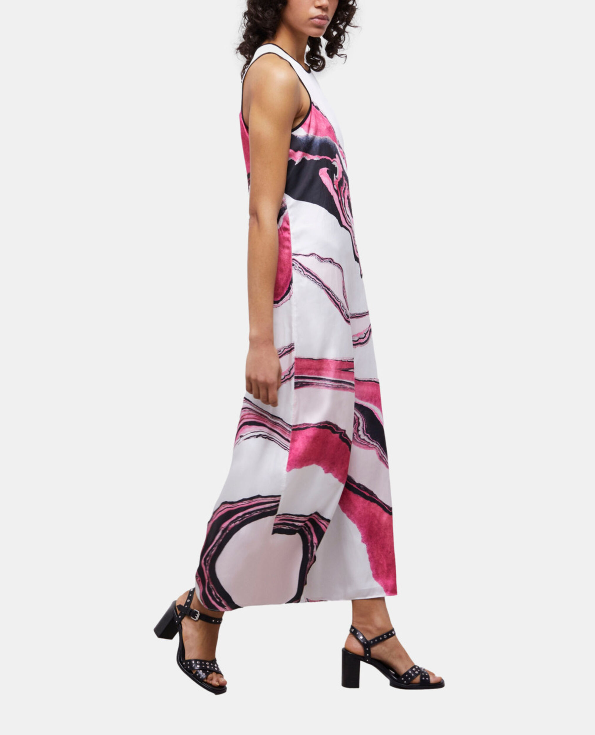 Printed long dress, WHITE PINK, hi-res image number null