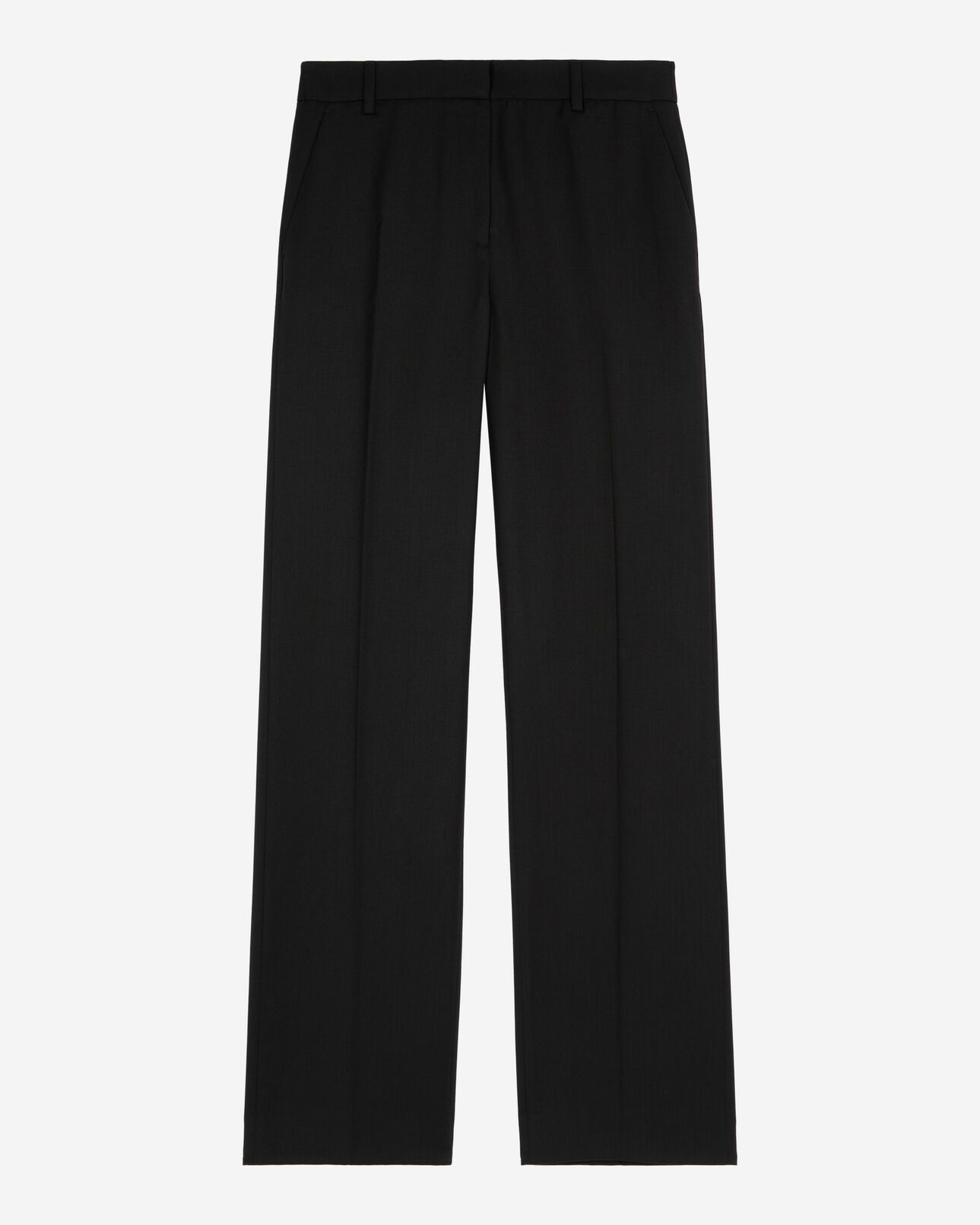 The Kooples FEMME BLACK pantalon large en laine noir