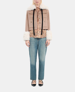 The Kooples WOMEN BEIGE LINEN beige jacket