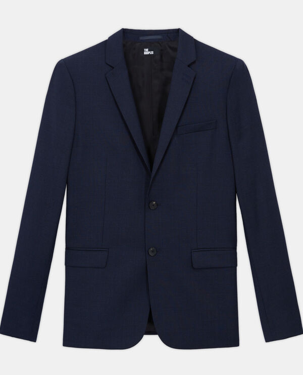 navy blue wool suit jacket