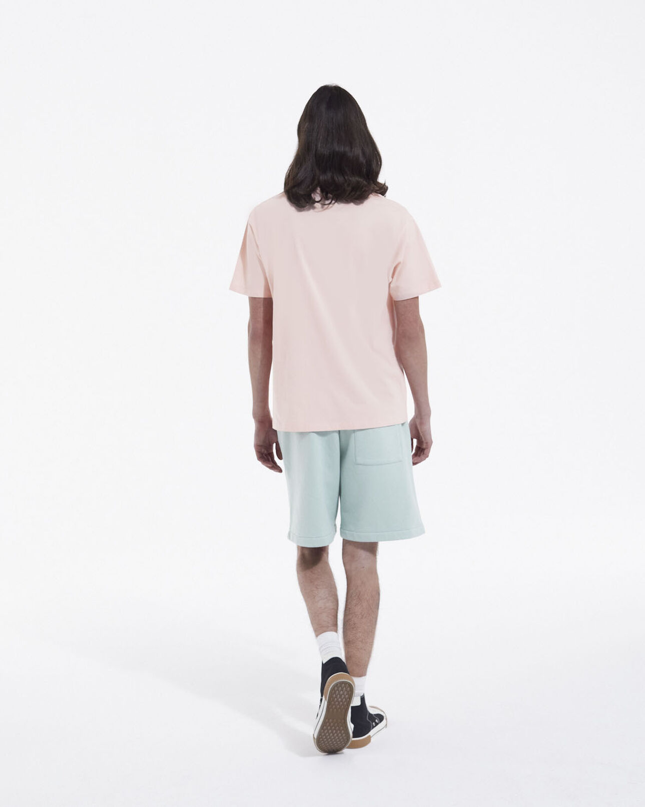 The Kooples HOMME PINK t-shirt rose logo the kooples contrasté