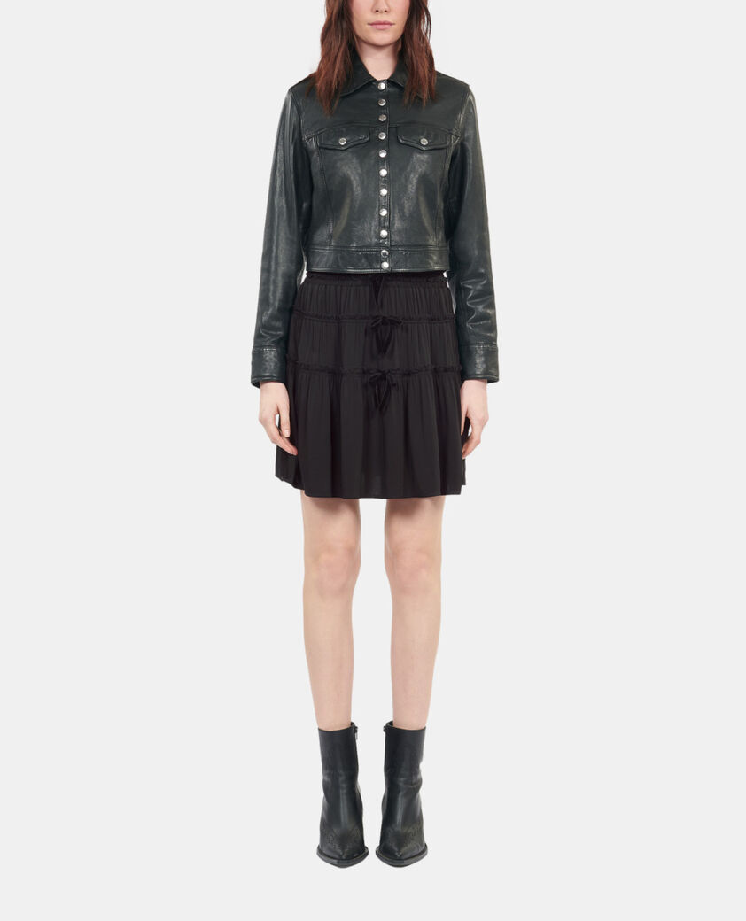 The Kooples MUJER BLACK falda corta negra nudos