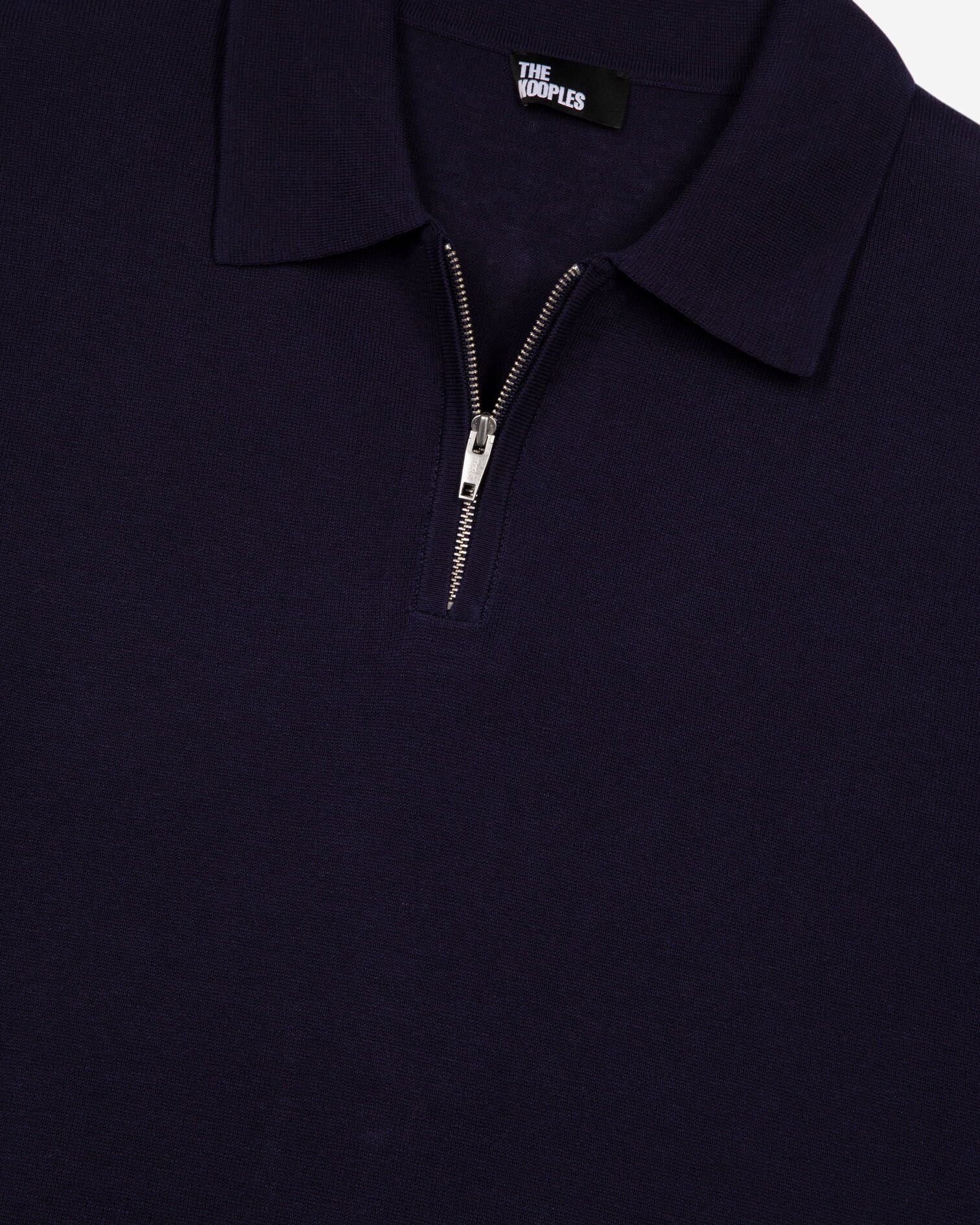 Polo en maille col zippé marine, NAVY, hi-res image number null