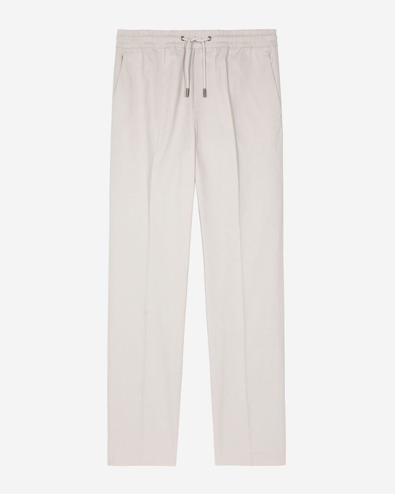The Kooples MEN LIGHT GREY straight-leg pants with elasticated waistband, grey