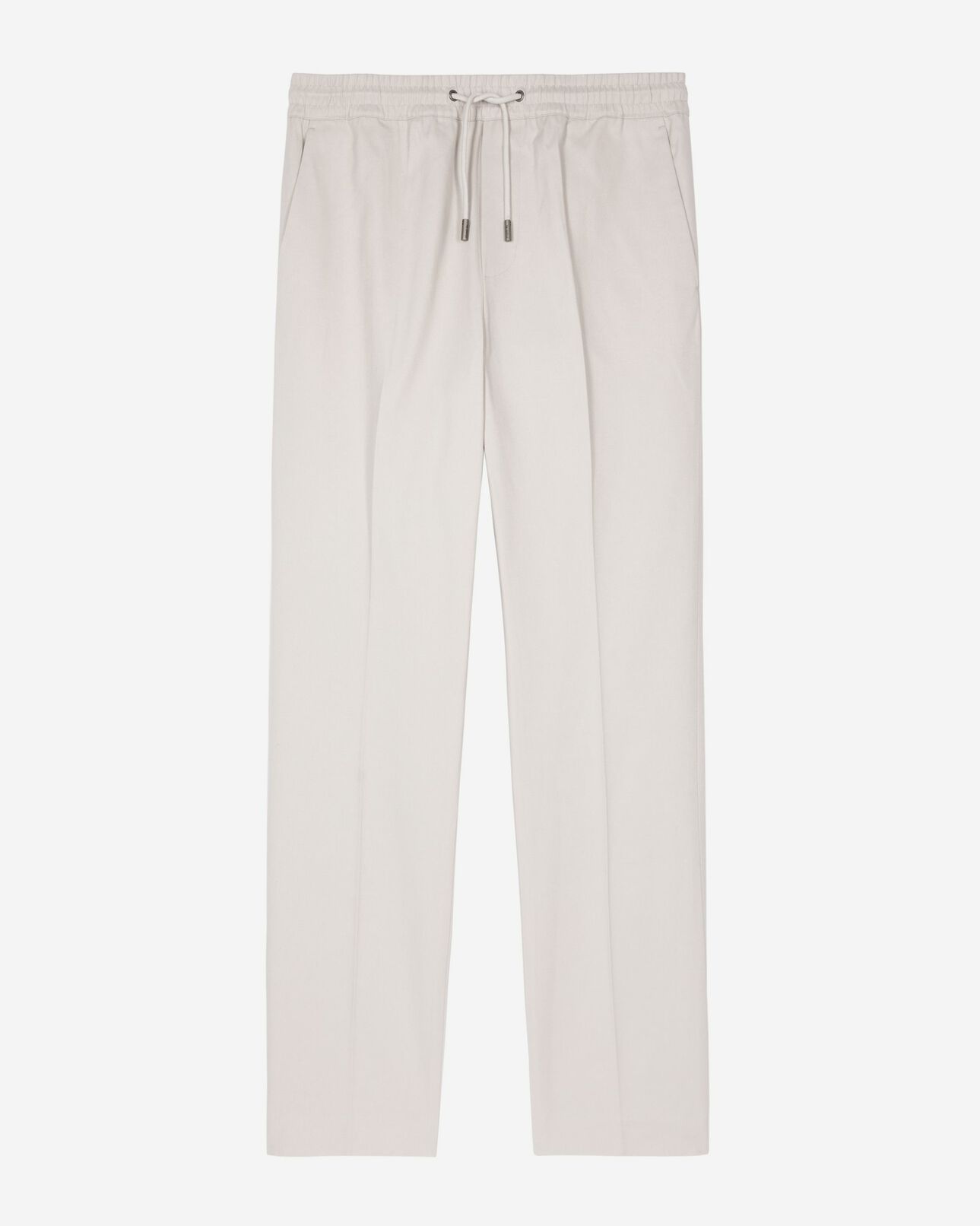The Kooples MEN LIGHT GREY straight-leg pants with elasticated waistband, grey