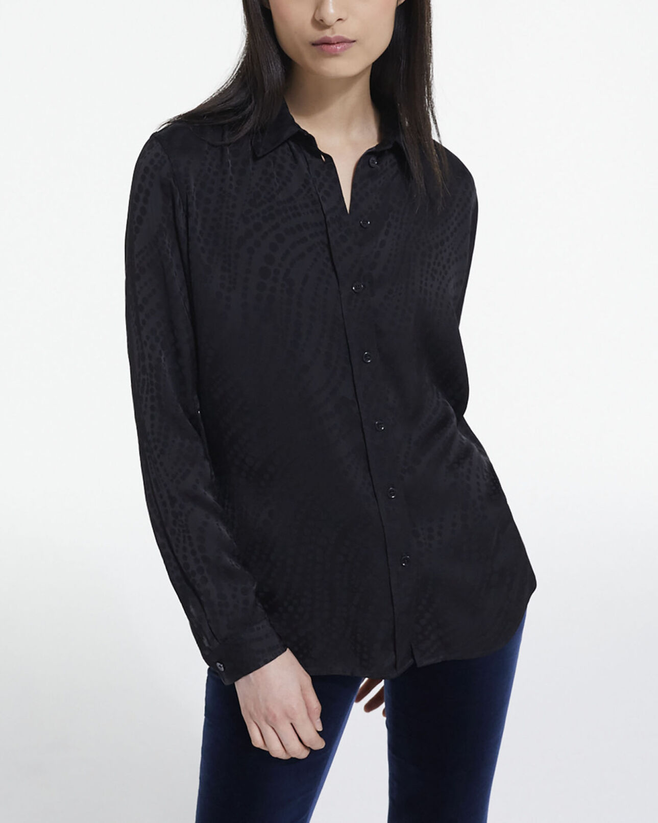 The Kooples DAMEN BLACK hemd mit print