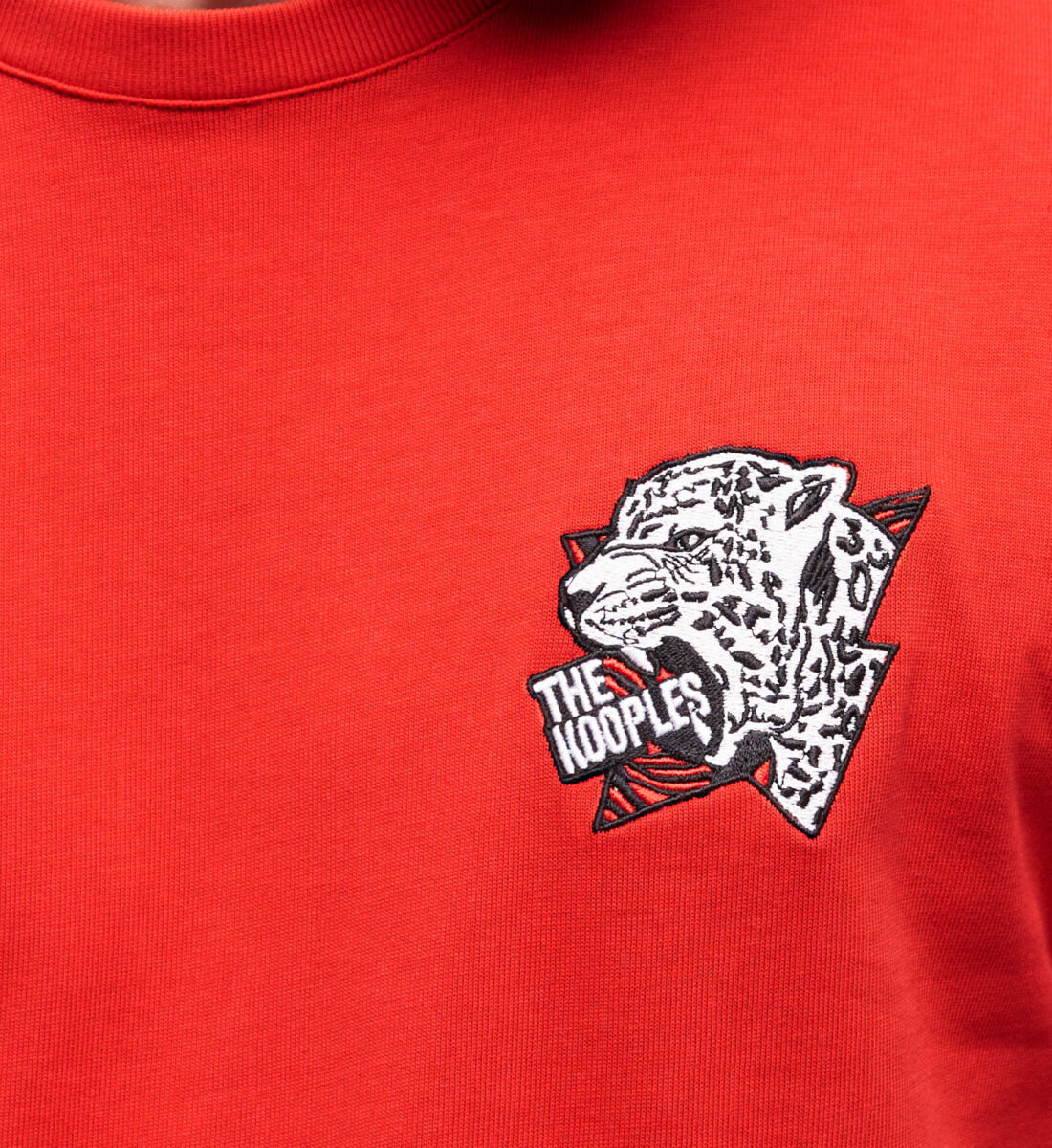 Red tiger screen print T shirt The Kooples