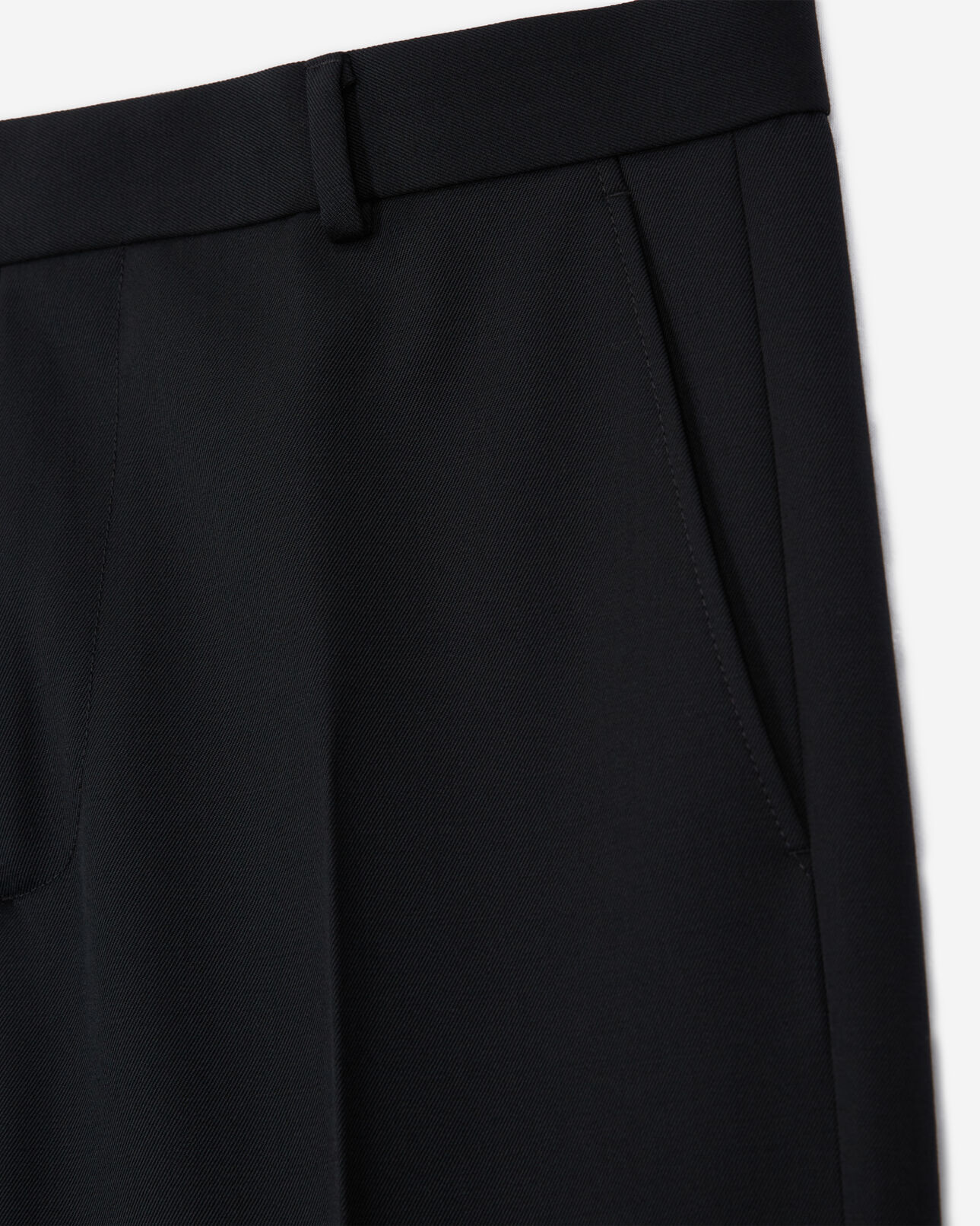 The Kooples HERREN BLACK schwarze, ausgestellte hose aus wolle