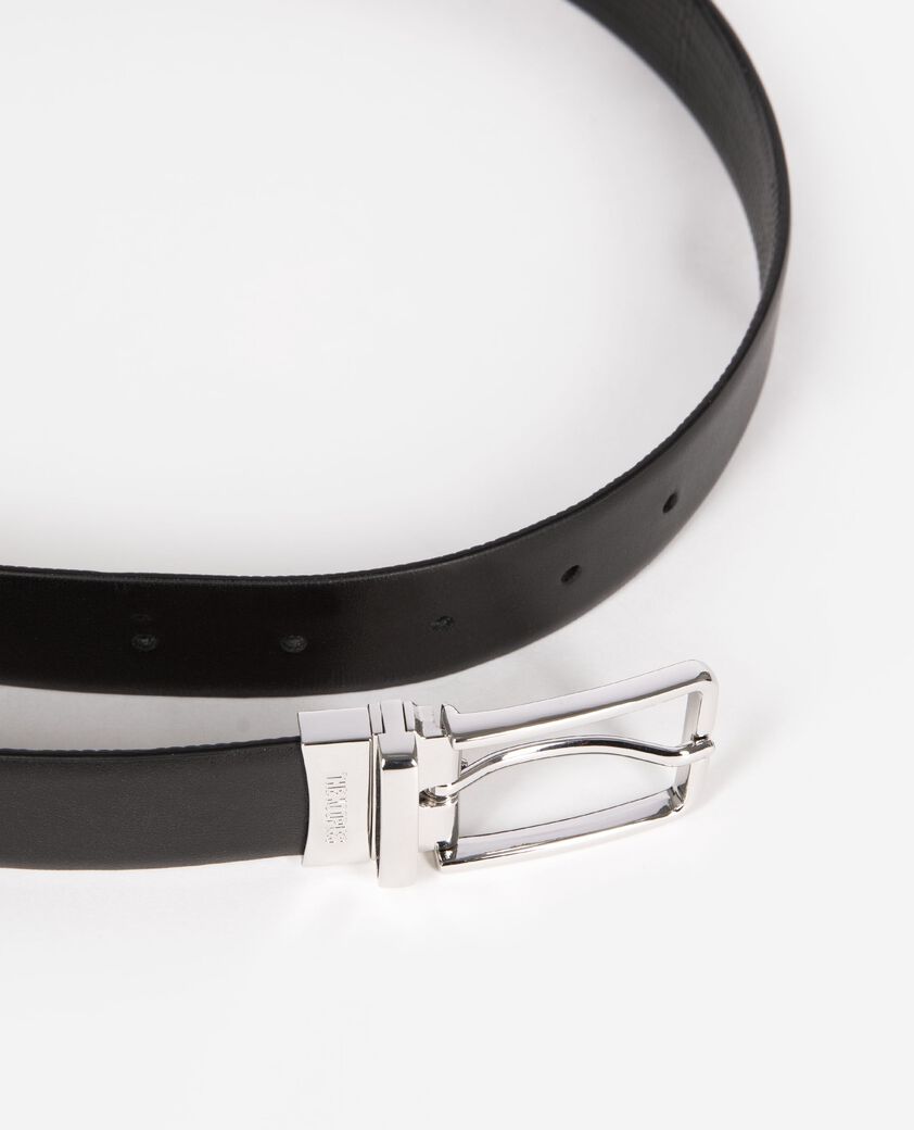 The Kooples HOMME BLACK ceinture réversible en cuir noir