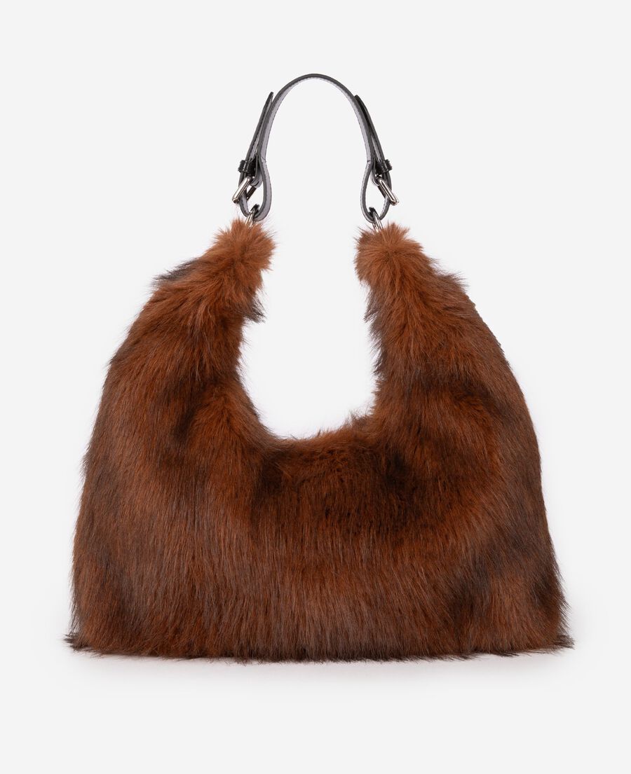 The Kooples WOMEN BROWN brown fur-effect bag