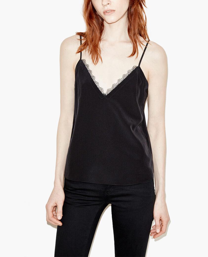 The Kooples F BLACK black lace top