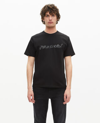 The Kooples HERREN BLACK schwarzes t-shirt mit „what is“-schriftzug