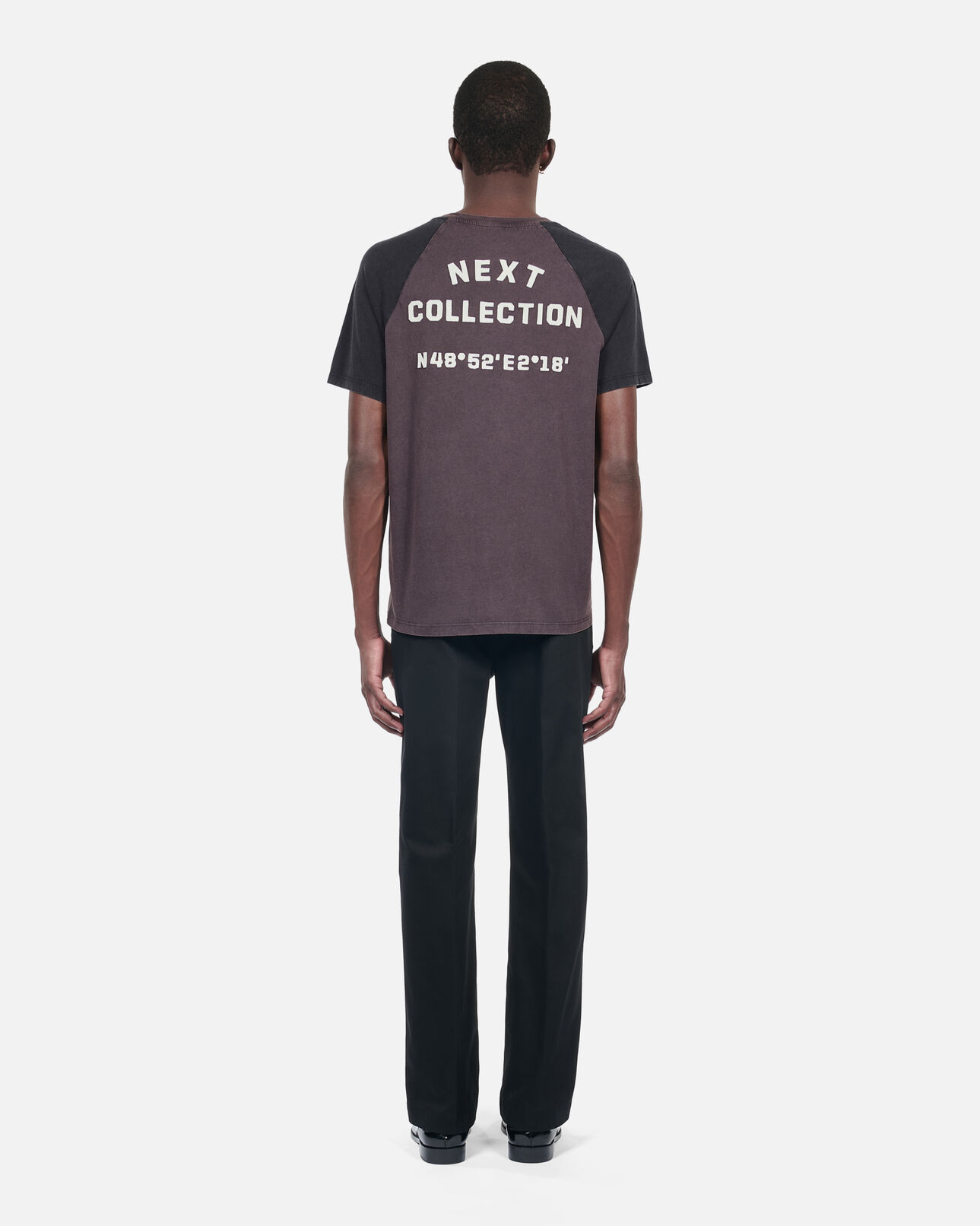 The Kooples MEN BLACK WASHED black next collection serigraphy t-shirt