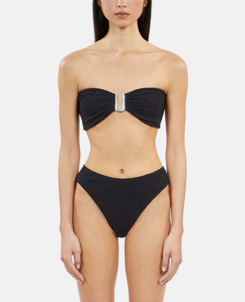 The Kooples DAMEN BLACK schwarzes bandeau-bikinioberteil von the kooples x luz