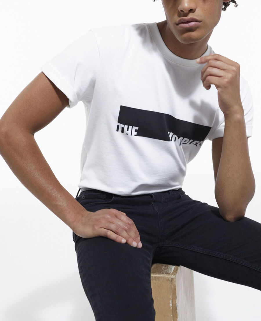 t-shirt sérigraphié blanc