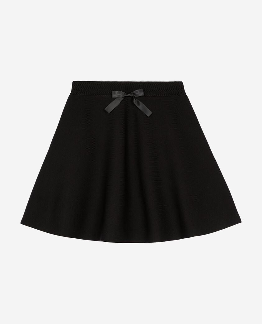 The Kooples DAMEN BLACK kurzer rock aus schwarzem strick