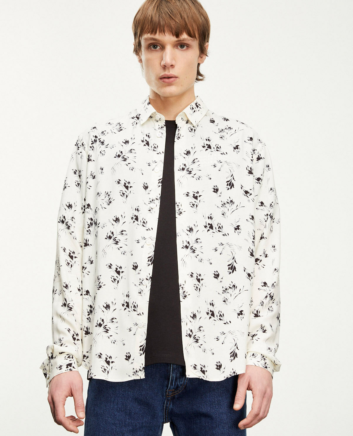 Off white floral shirt hotsell