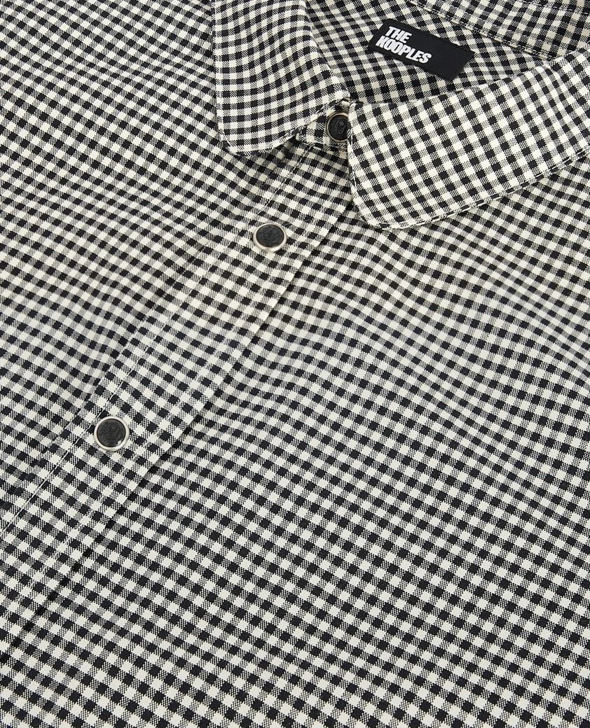The Kooples H BLACK WHITE white and black checkered shirt