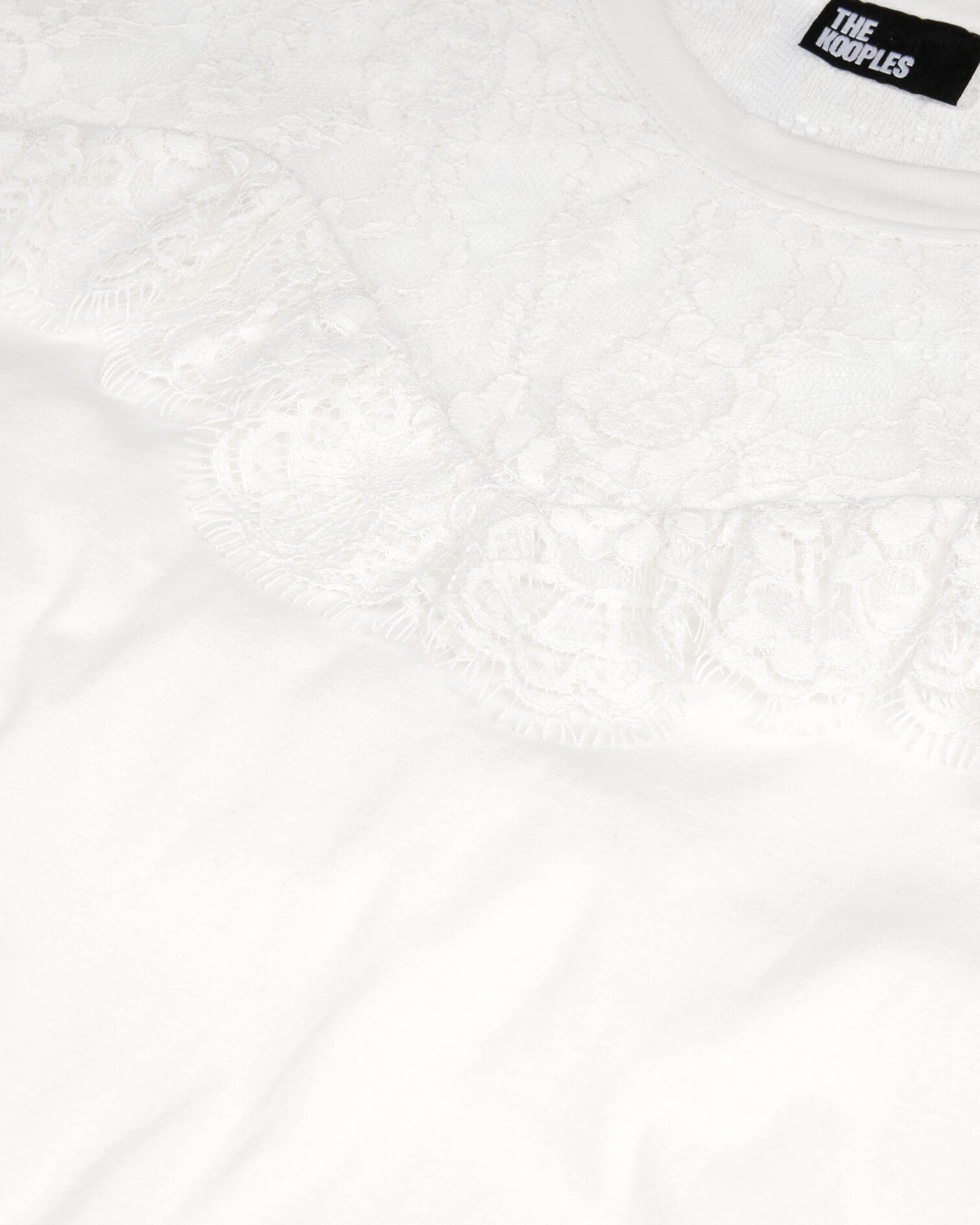 Camiseta encaje blanco crudo, ECRU, hi-res image number null
