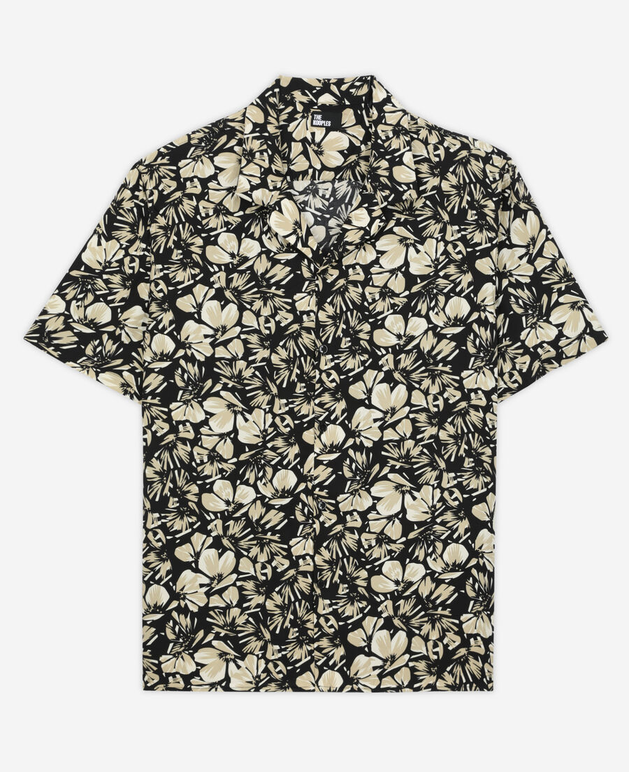 hemd mit hawaiikragen und blumenmuster