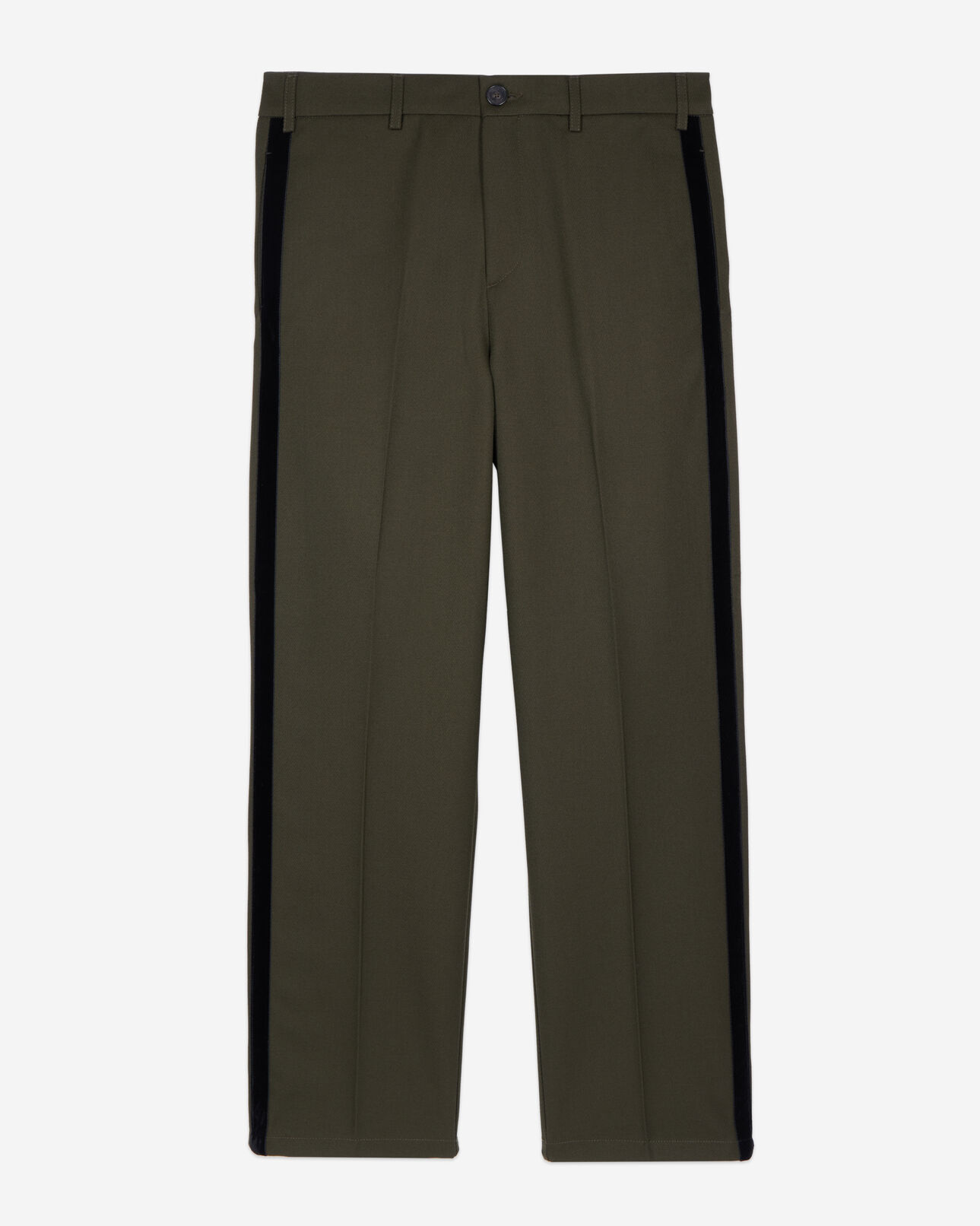 The Kooples HOMBRE KAKI pantalón ancho mezcla lana caqui