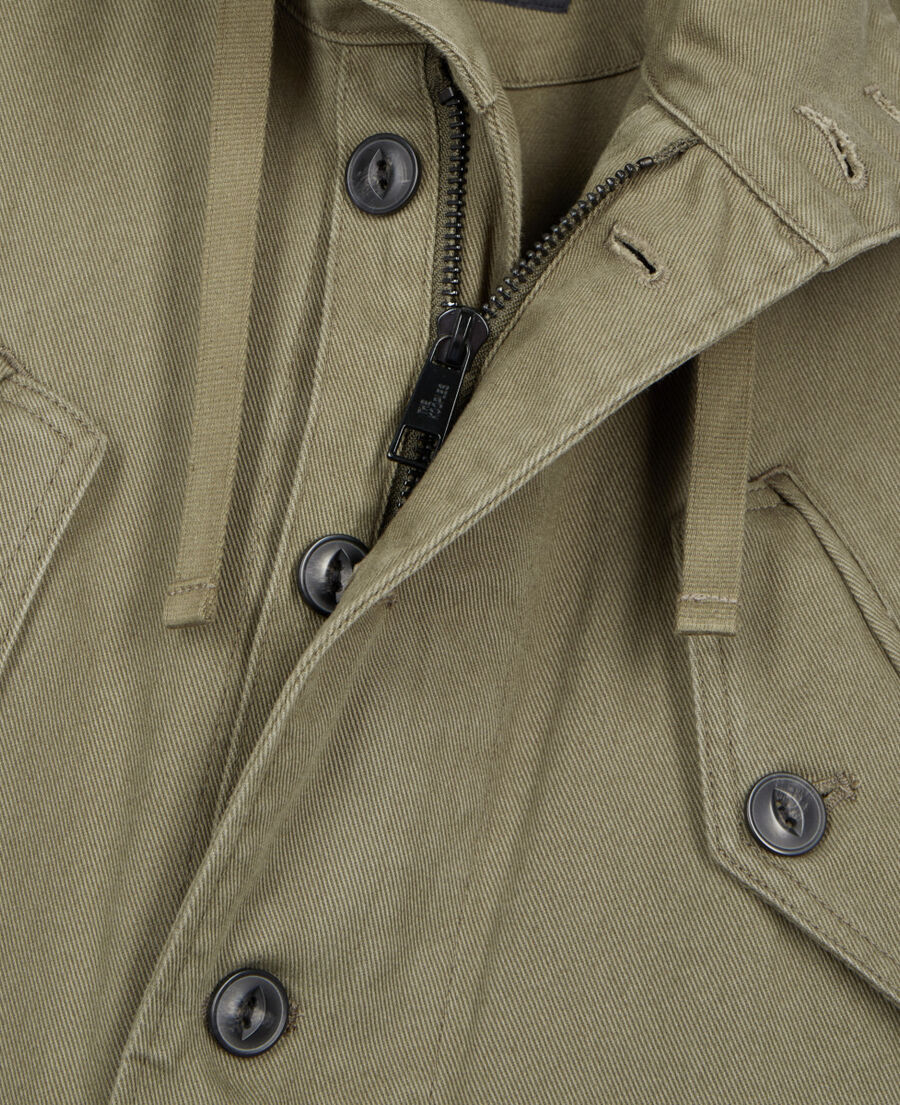 The Kooples H OLIVE NIGHT long khaki hooded parka